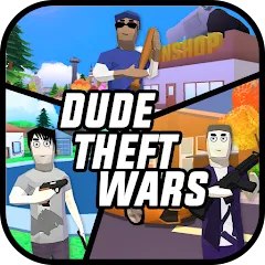 تحميل لعبة Dude Theft Wars مهكرة للأندرويد مجاناً 2027 MOD APK
